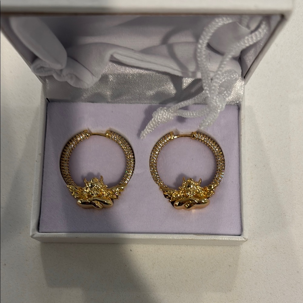 Boys Lie Gold Statement Earrings